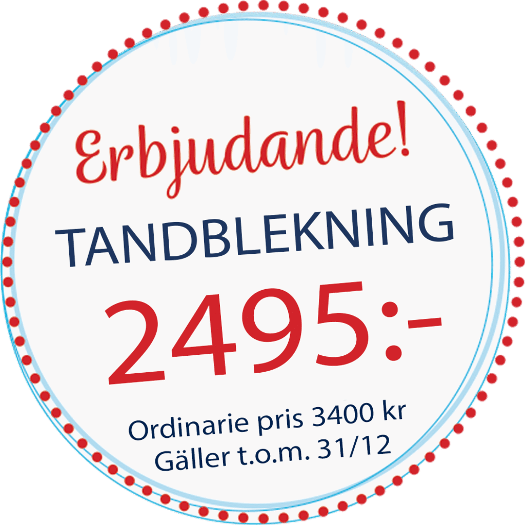 Erbjudande om tandblekning för 2495kr